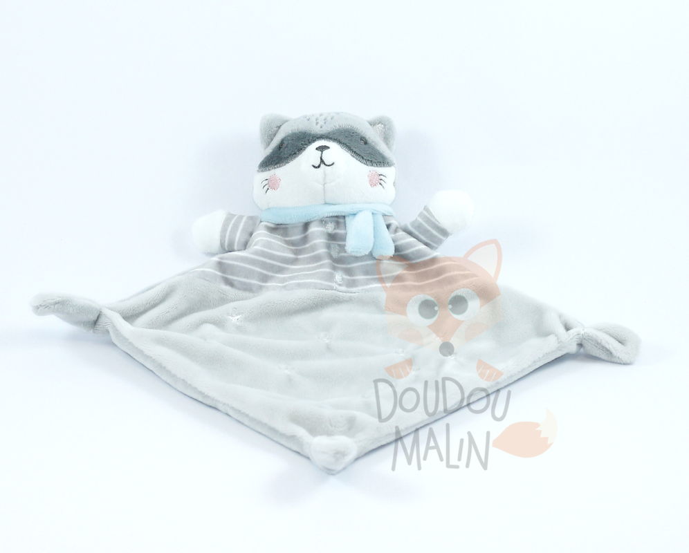  baby comforter raccoon grey blue star 